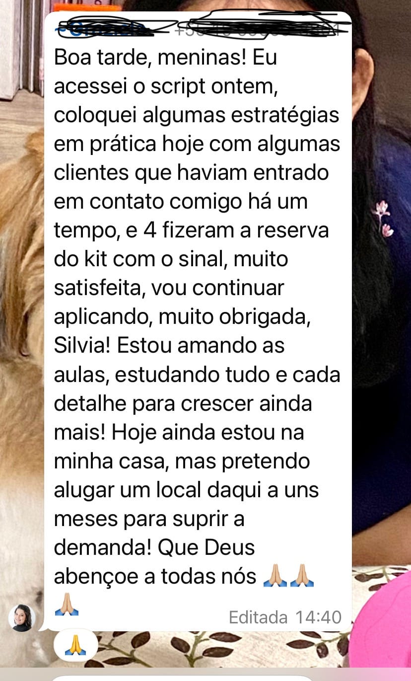 Depoimento de aluna